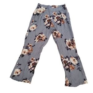Gypsies & Moondust Womens Floral Print Wide Leg Pants burning man‎ bohemian chic